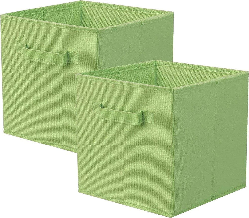 ShellKingdom Storage Bins, Foldable Fabric Cubes And Cloth 2, Green
