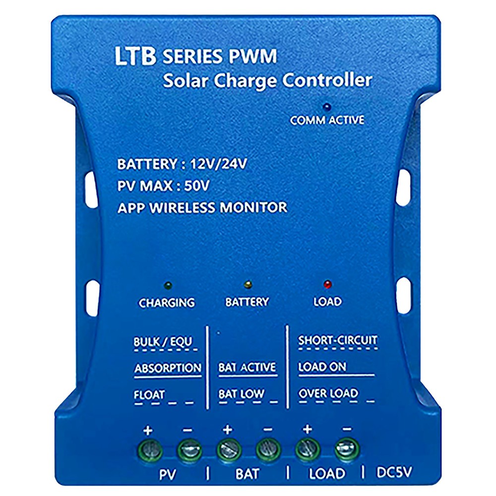 20A 12V/24V Solar Controller Bluetooth PV Max 50V Panel Battery Regulator