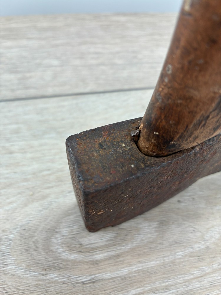 Vintage Axe Scout Hatchet Camping Outdoors Rustic Pitted Head Primitive Tool