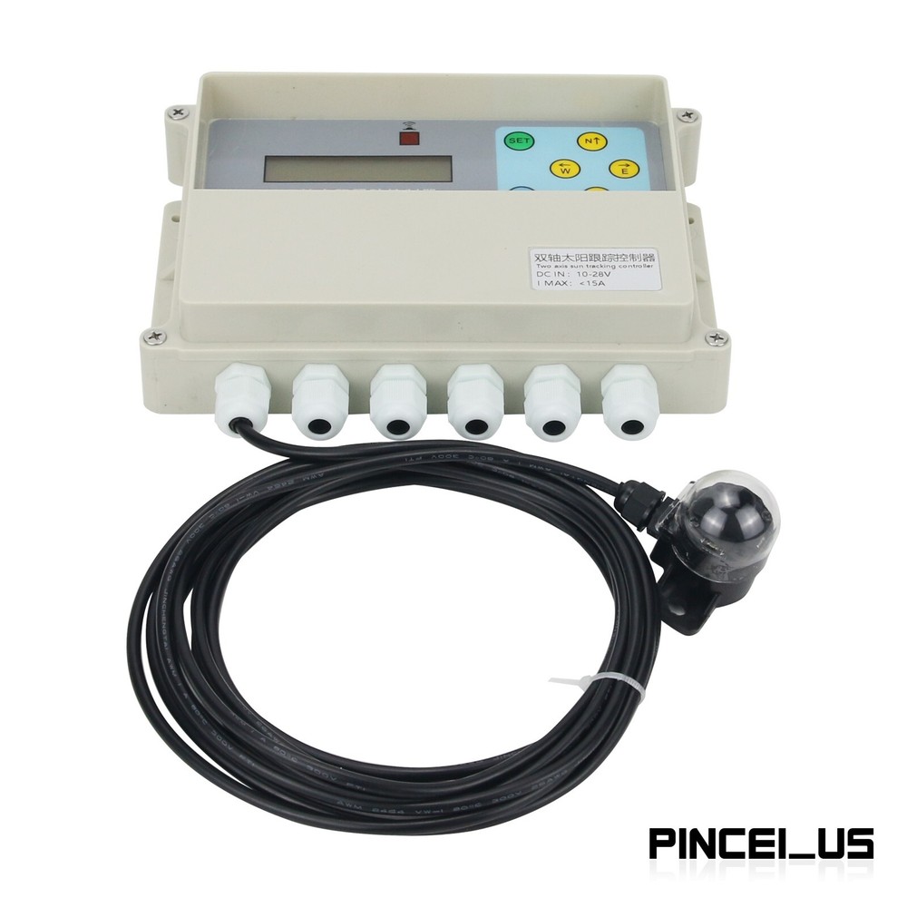 Dual Axis Solar Tracker Controller + Wind Speed Sensor + DC Dual Axis Gimbal