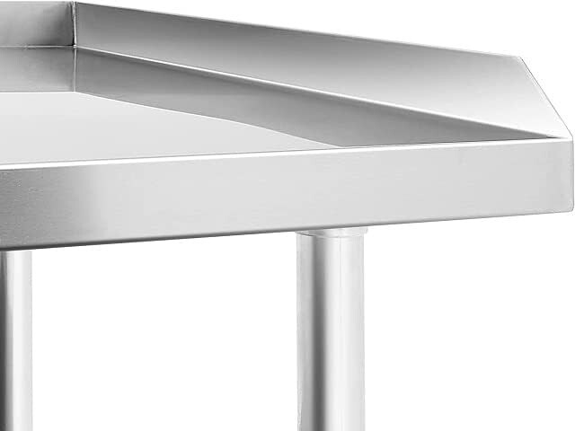 Commercial Work Table with Backsplash and Sideguards with Casters 24" x 12"