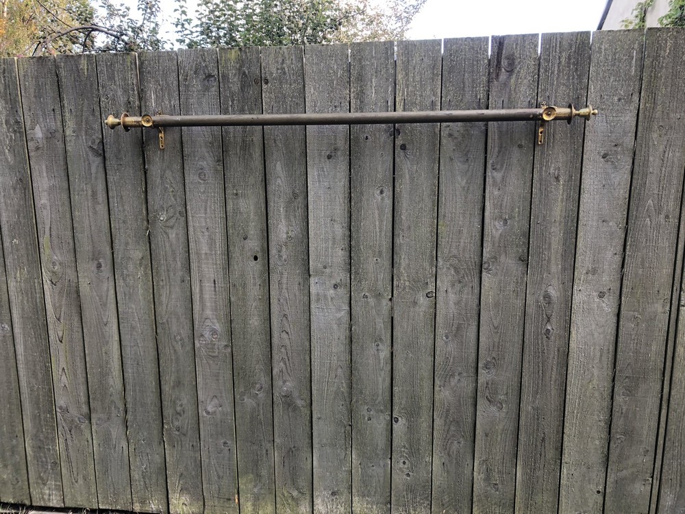 victorian brass curtain pole