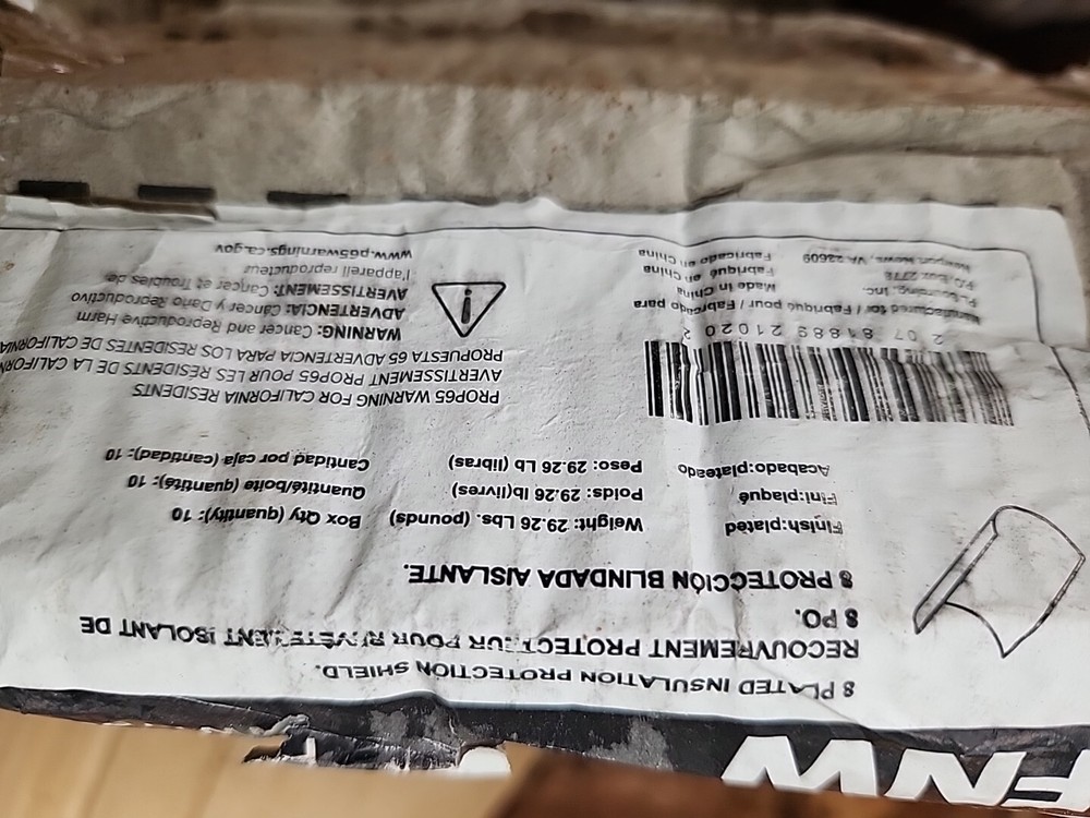 (9 Pack)Fnw 8 in G90 Galvanized Insulation Protection Shield, Read Description!