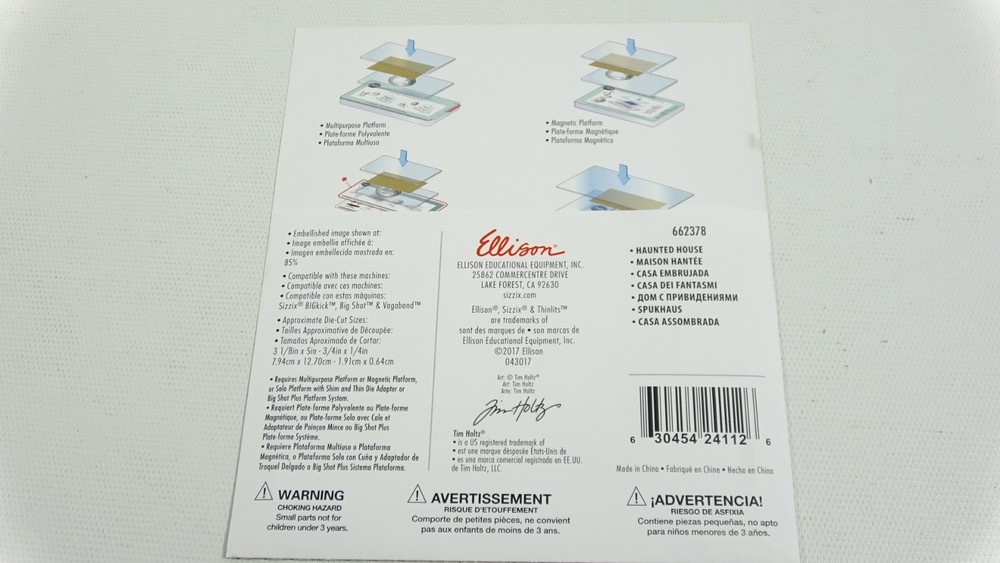 2017 Tim Holtz Sizzix Thinlits Haunted House Halloween Dies #662378