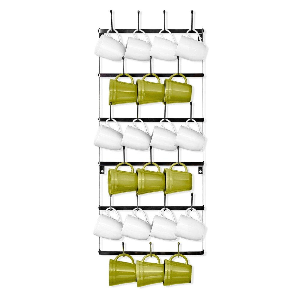 Sorbus Mug Rack for Wall  Small Rustic Coffee Mug Holder Wall Mount with 21 H...