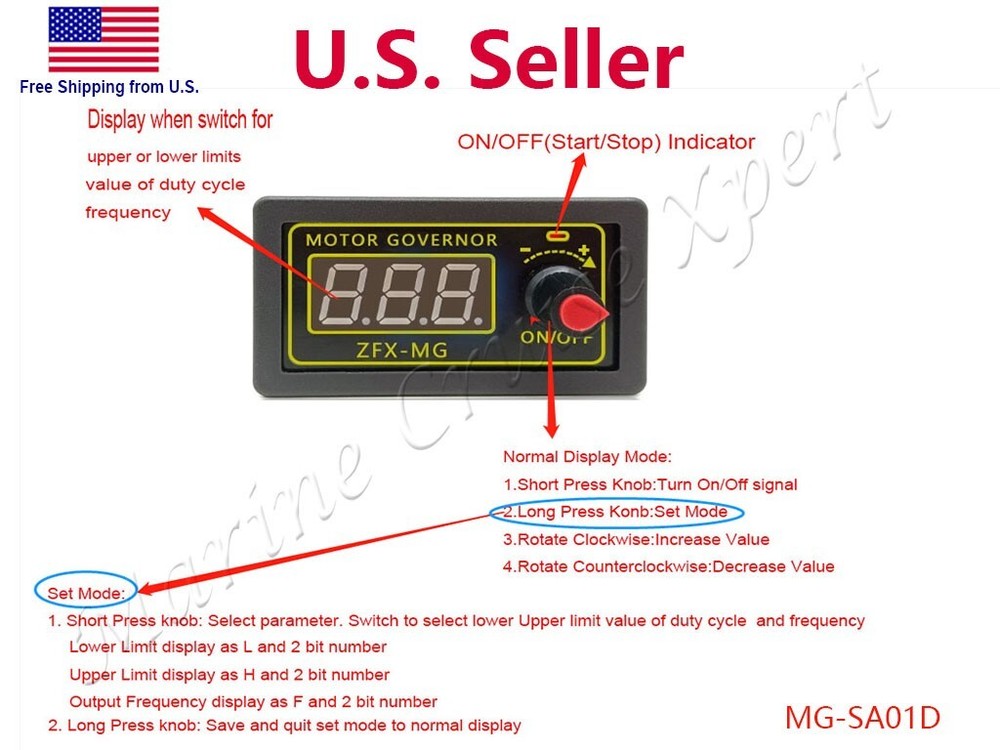 5V-30V Voltage Regulator DC Motor Speed Controller PWM Frequency Duty Cycle