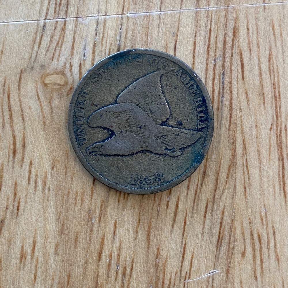 1858 Flying Eagle Penny - small letters g