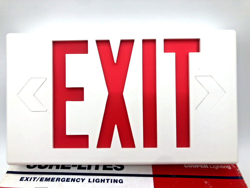 Cooper Lighting LPX70RWH Exit/Emergency Lighting Self-Powered LED Exit Sign