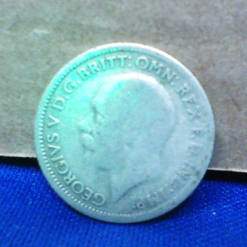 1929 British 6 Pence Silver Coin