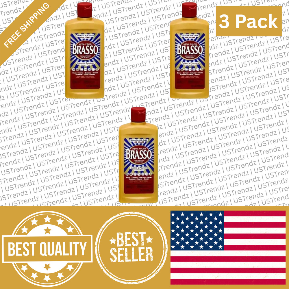 Brasso Multi-Purpose Metal Polish 8 Oz. (3-Pack)