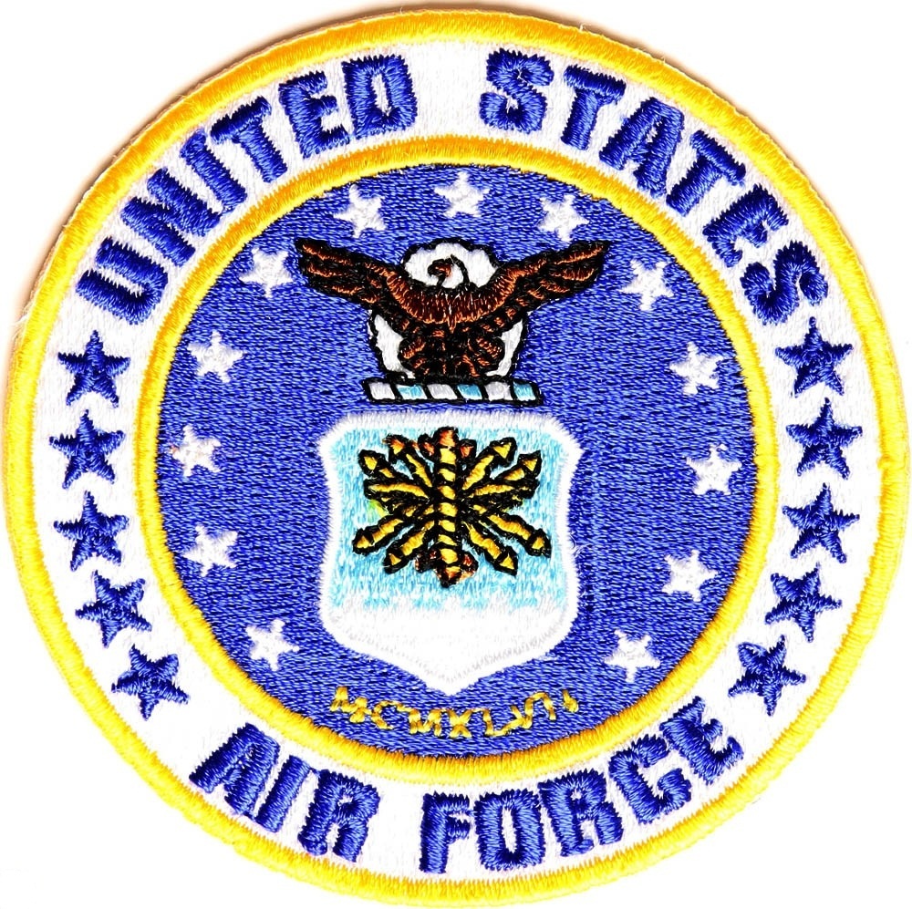 US AIR FORCE PATCH WITH WHITE