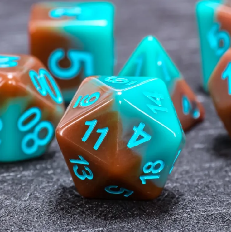 Mystic Java Mint Dice Set | Poly RPG DnD Dungeons Dragons AD&D Pathfinder d20