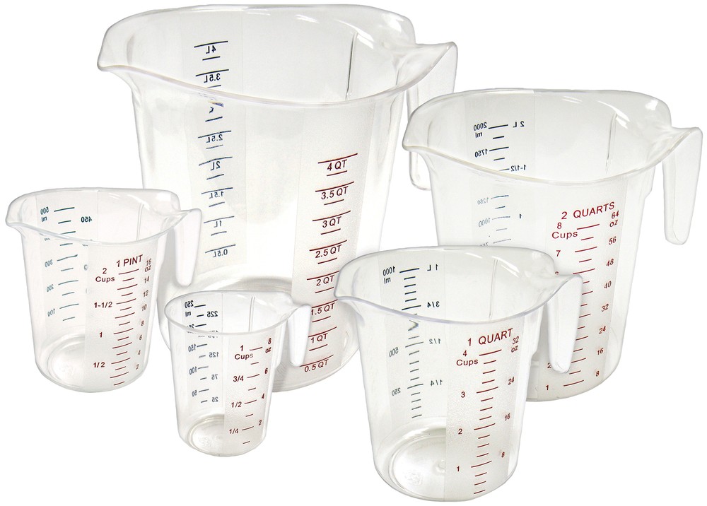 Measuring Cup Set, 5pcs, PC, Color Graduations (6 Set)