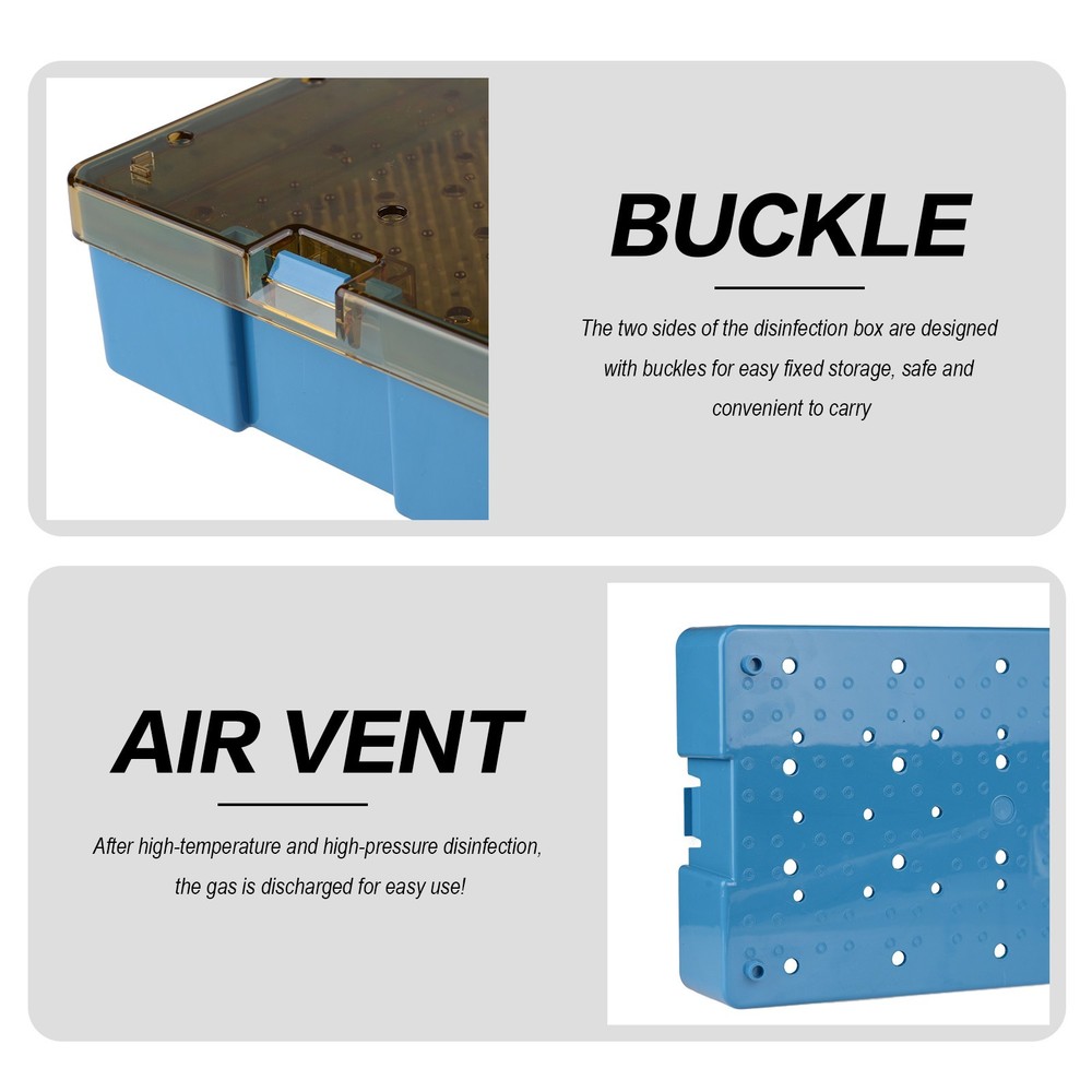 Double Layer Autoclavable Instruments Sterilization Tray Case Disinfection Box