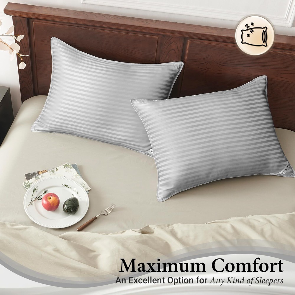 King Size Pillows - Down Alternative Pillows for Sleeping Soft King Pillows S...