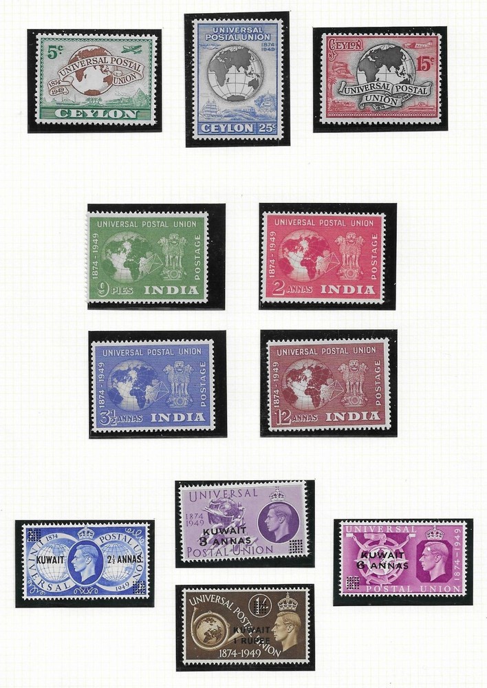 Commonwealth 1949 UPU Sets MNH (15)