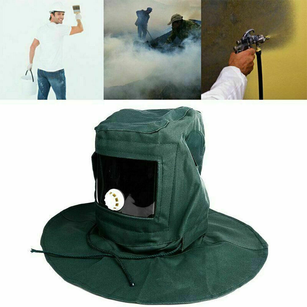 Sand Blasting Tool Anti-wind Dustproof Hood Caps Protective Face Shield US