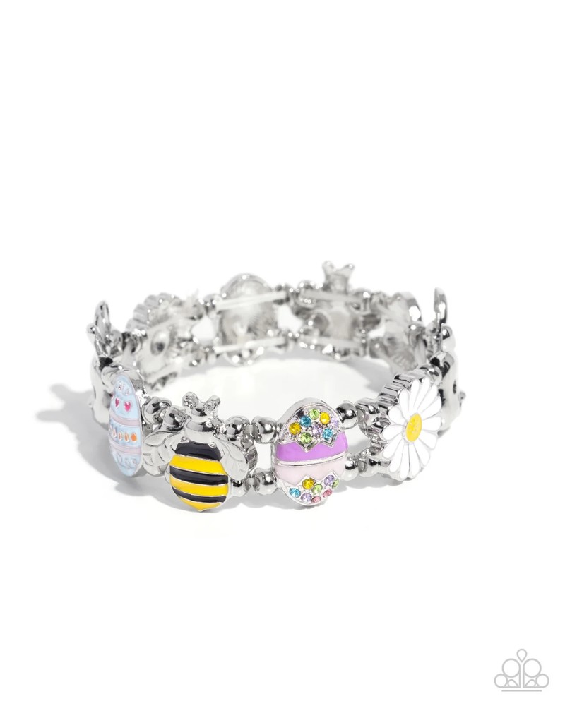 Paparazzi Eager Easter - Multi - Easter Inspired Charms - Stretch Bracelet