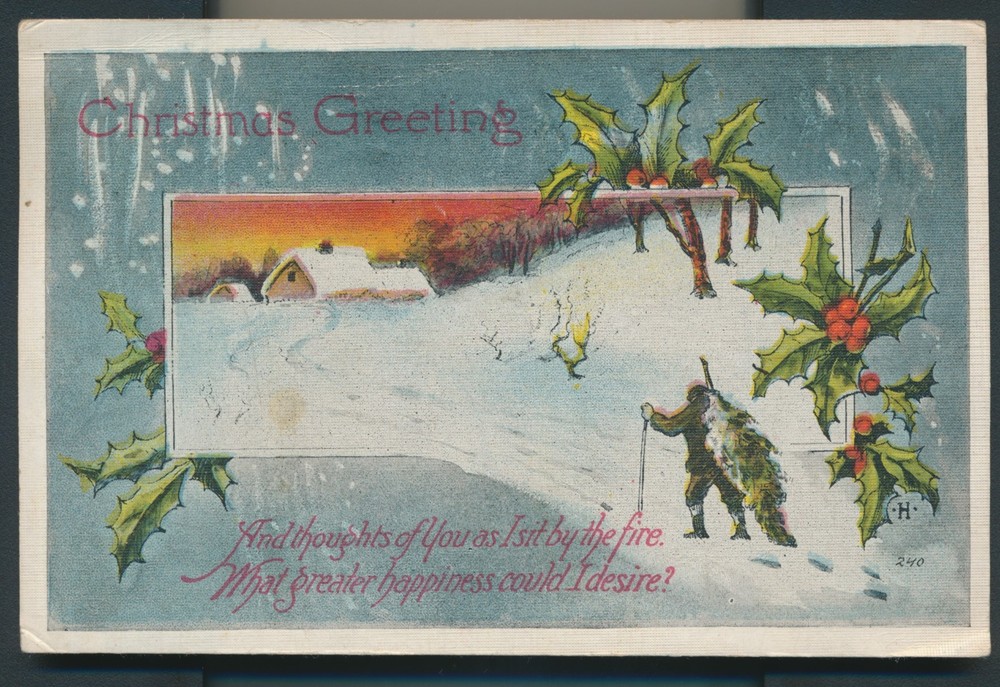 Bloomfield Station, NB - 1920 Split Ring Cancel on Postcard
