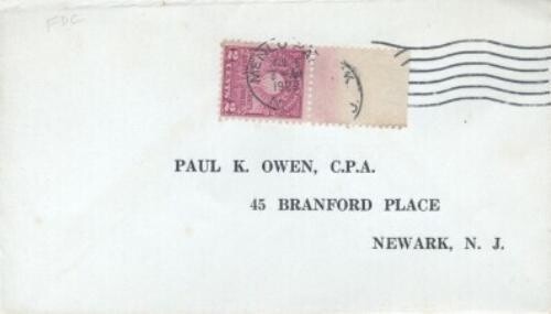 654 2c EDISON LIGHT - Paul Owen reply envelope