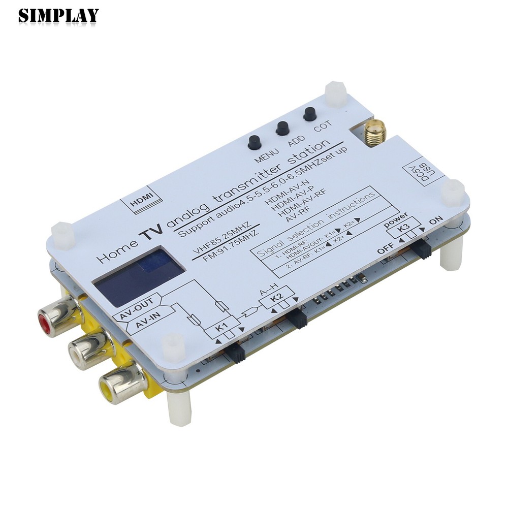 Analog TV Signal Transmitter Home Analog TV Transmitter with OLED Display US