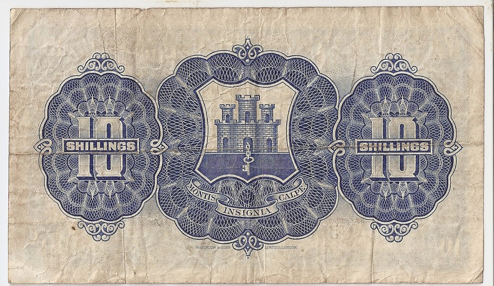 Gibraltar 10 shillings 1942