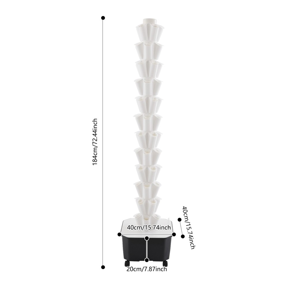 Multi Tiers Hydroponic Growing System Detachable PP Colonization Cups 60 Holes