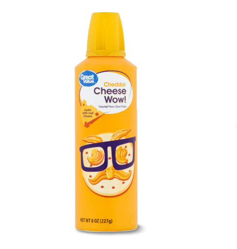 (2 pack) Great Value Cheese Wow! Spray Cheese, Cheddar, 8 oz...