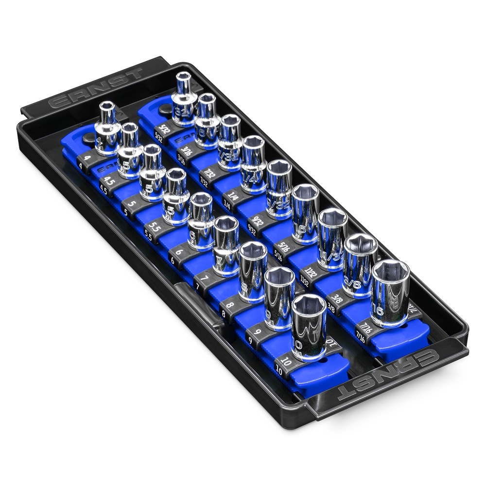 Ernst 2 Rail Twist Lock Socket Boss 8", Blue - 1/4" (8555)