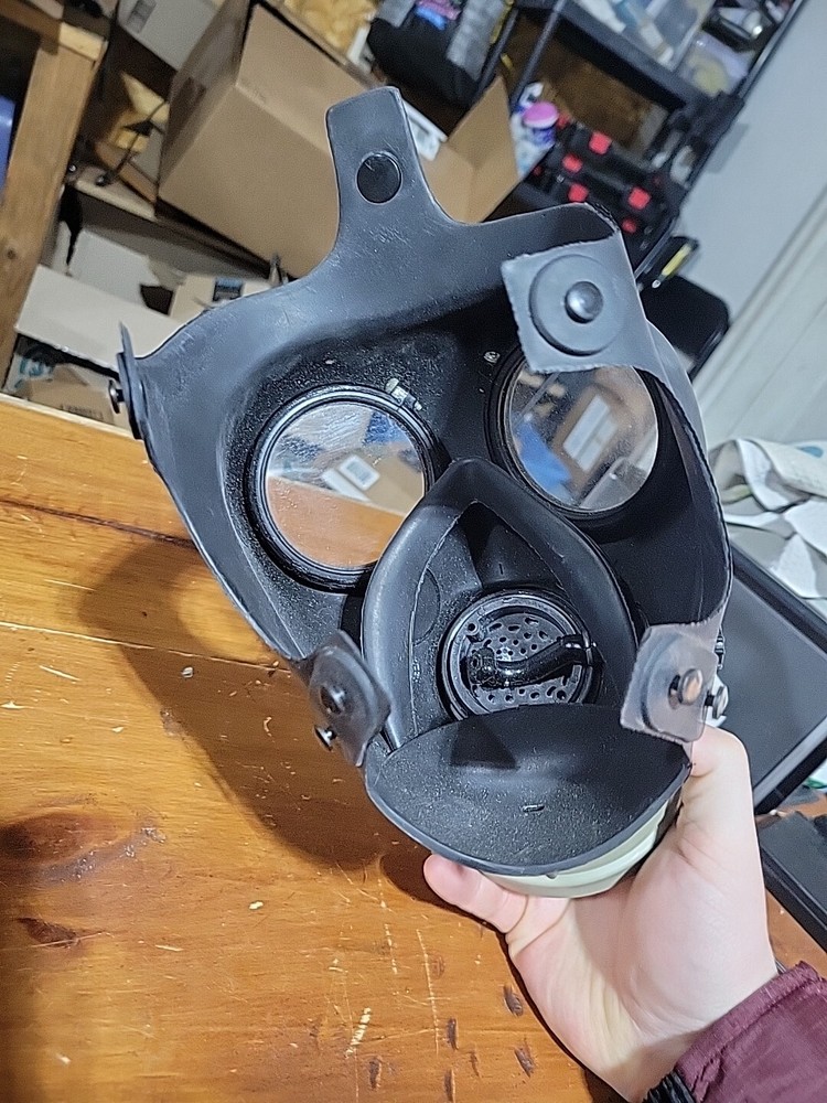 Rubber Black Gas Mask Untested For Costume Or Display
