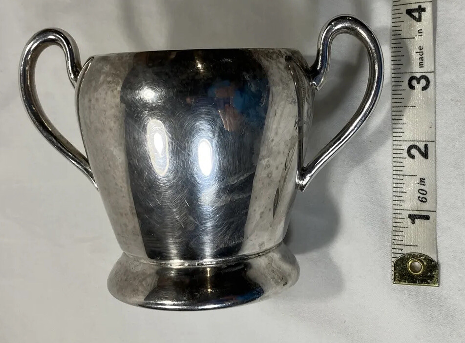 Academy Silver on Copper Sugar Bowl Vintage Server No Lid