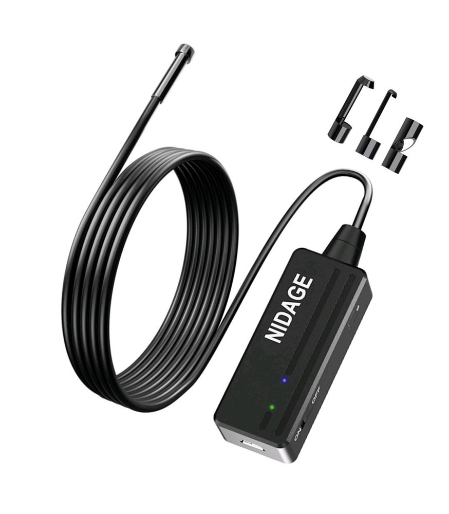 NIDAGE Wireless Endoscope Camera with Light HD Waterproof WiFi Borescope