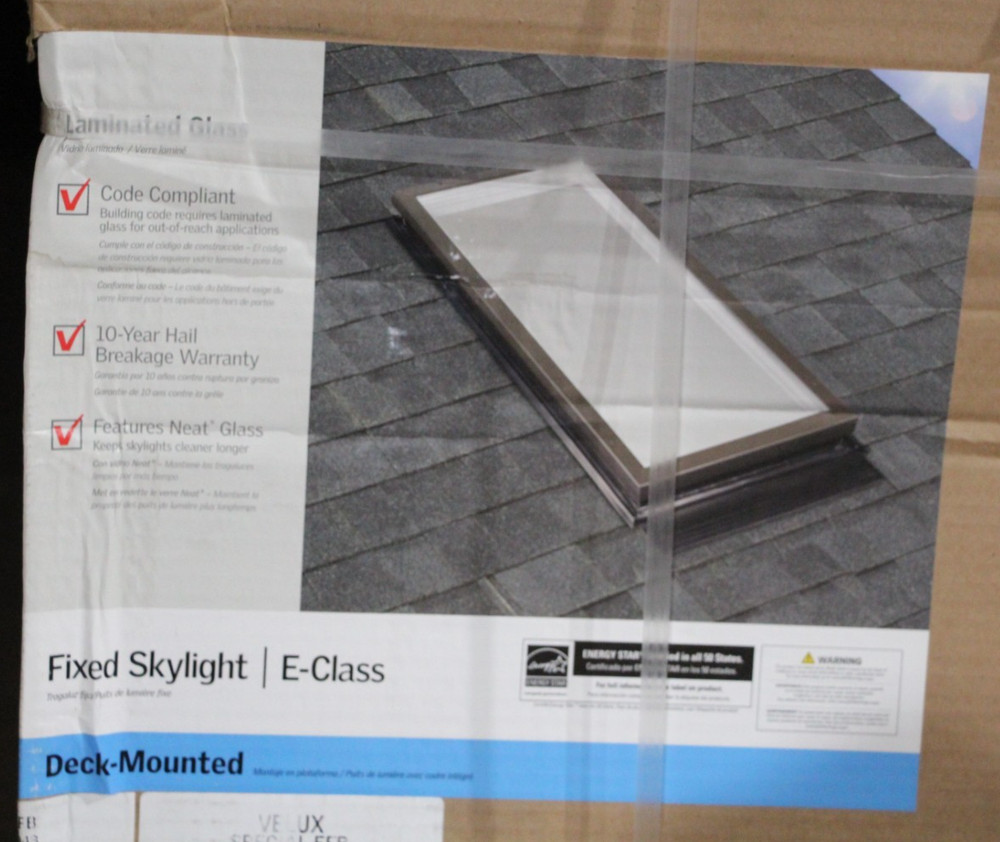 Velux fixed skylight E-Class EF 9999 2004B 22.5"x36.5" Laminated Glass