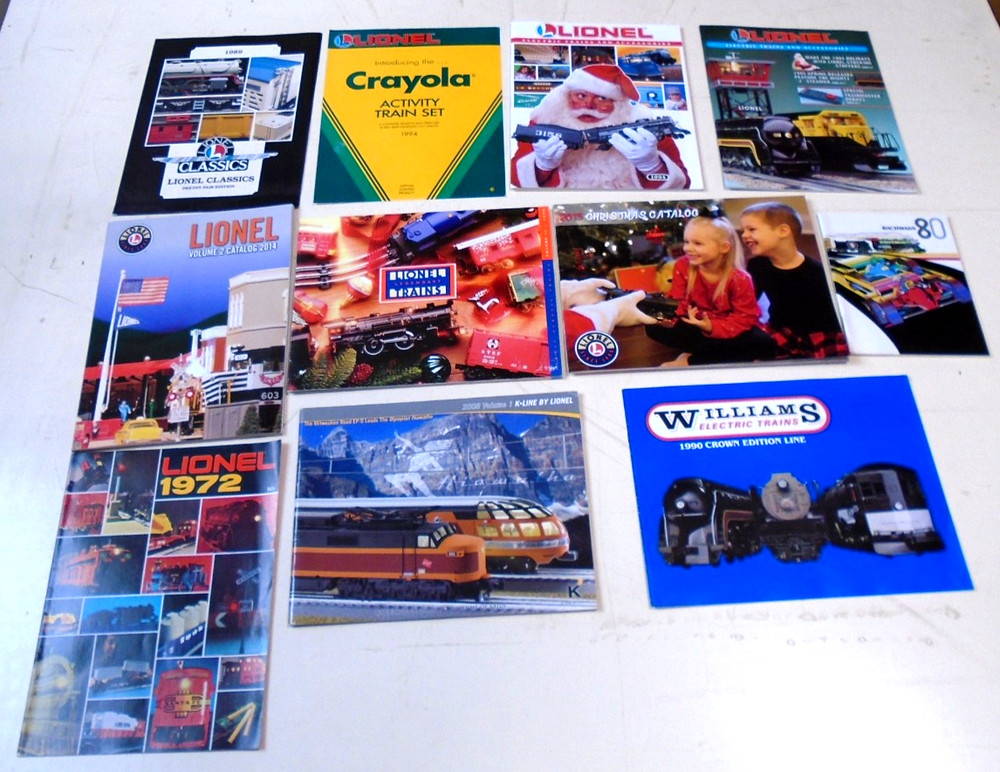 LIONEL & OTHER CATALOGS -  ELEVEN DIFFERENT -  (LISTED BELOW) - LOT J