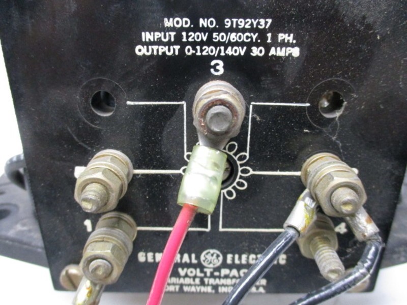 GENERAL ELECTRIC 9T92Y37 VARIABLE TRANSFORMER UNMP