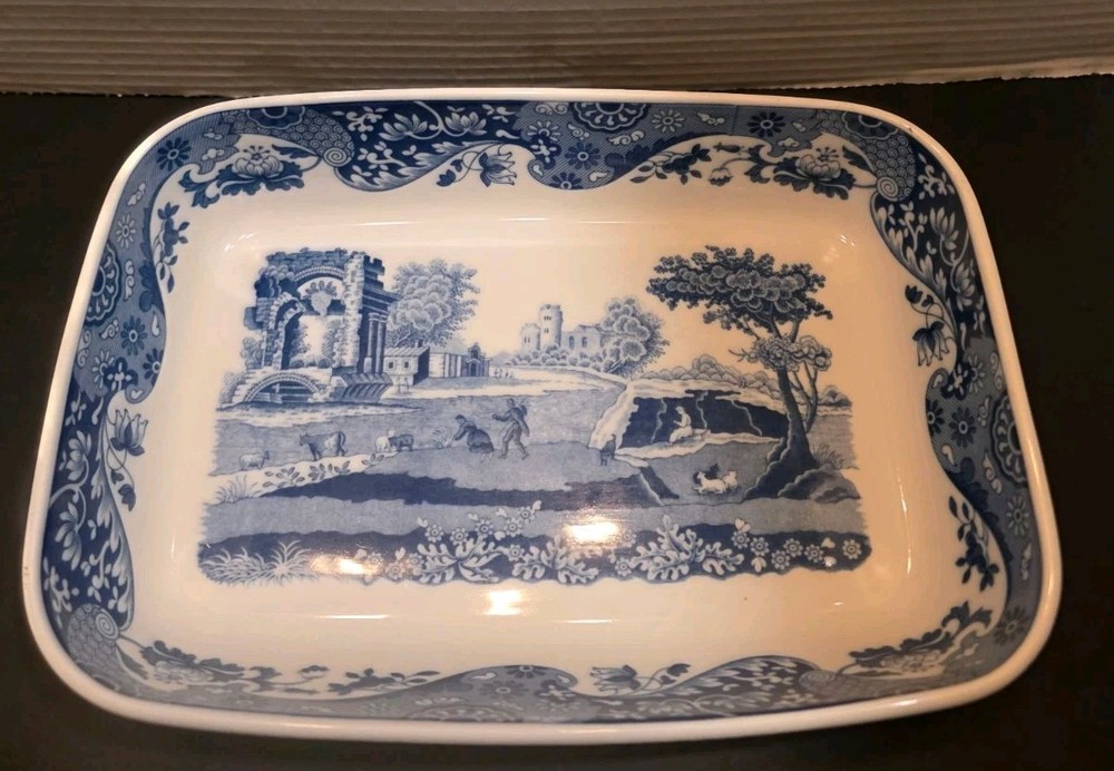 Spode Blue Italian Oven to Table Rectangular baking Dish 10 3/8" Inch
