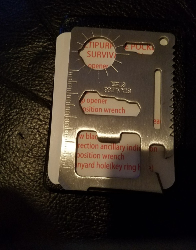 Multipurpose  Pocket Survival Tool Stainless Steel New