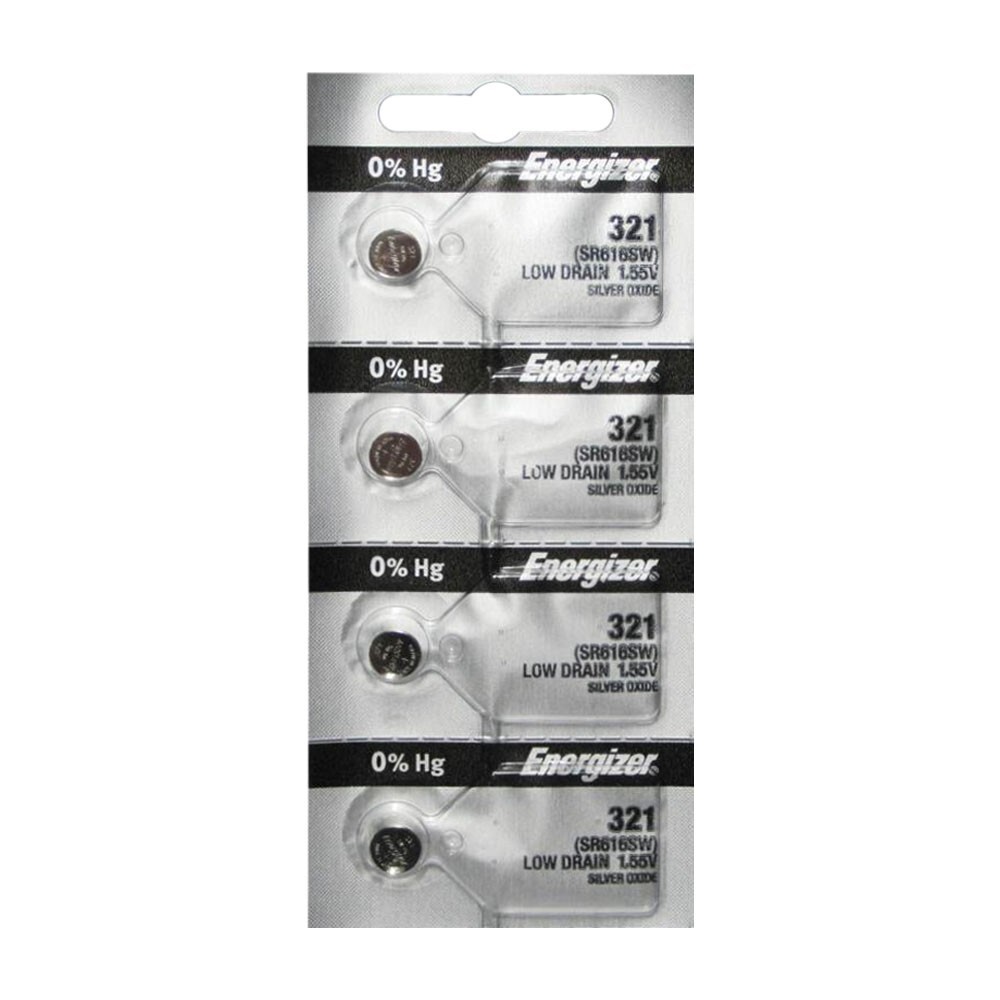 4 Energizer 321 SR616SW 1.55 Volt Button Cell Watch Battery