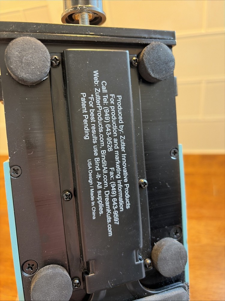 Zutter Innovative Products Turquoise Blue Bind-It-All Binding Machine Scrapbook