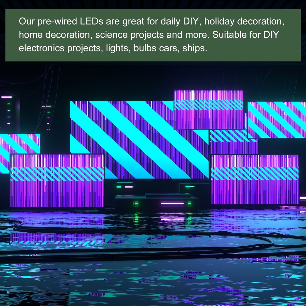 10 Pcs 0603 Mini White Pre-Wired Devices LED Light(DC 2.8-3V)