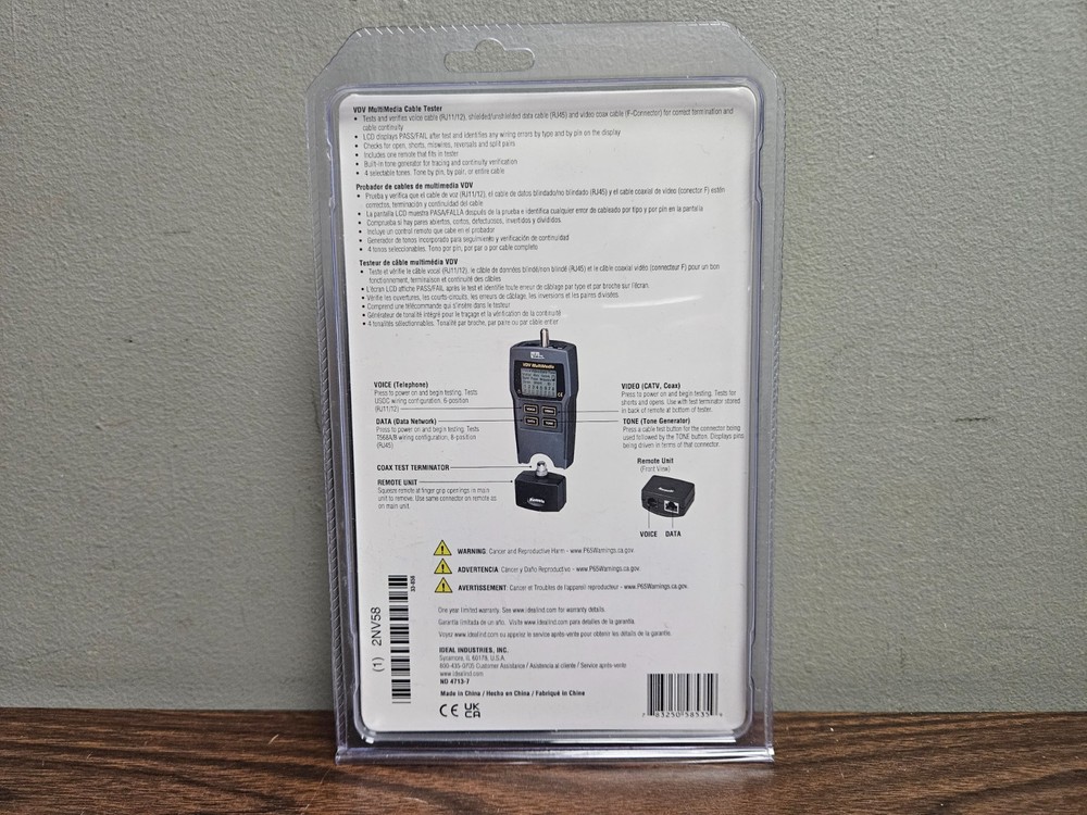IDEAL 33-856 VDV Multimedia Cable Tester New