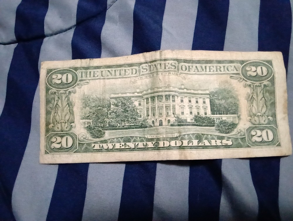 1995 Antique 20$Dollar Note Rare Print Error