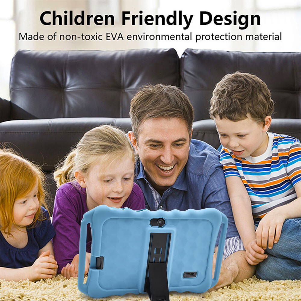 64GB 7" Android 9.1 Tablet PC For Kids Quad-Core Dual Cameras WiFi Bundle Case