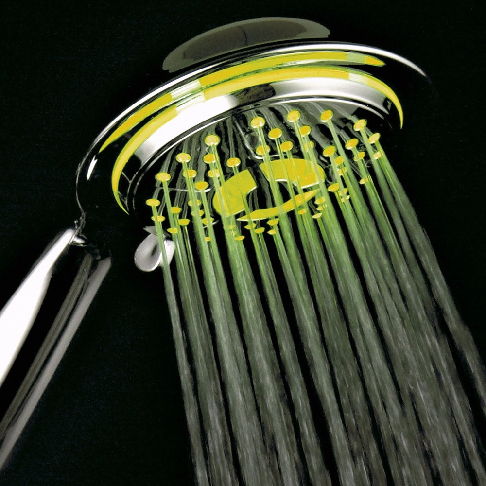 PowerSpa High Pressure 4-Inch LED Hand Shower with 4 Settings