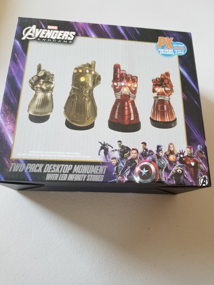 MARVEL AVENGERS ENDGAME PX PREVIEW INFINITY GAUNTLET/IRONMAN DESKTOP MONUMENT