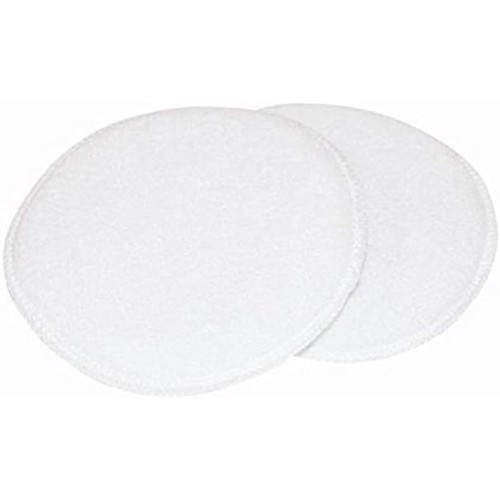 Carrand 40118 Terry Cloth 5" Round Applicator Pad, 2 Pack, White