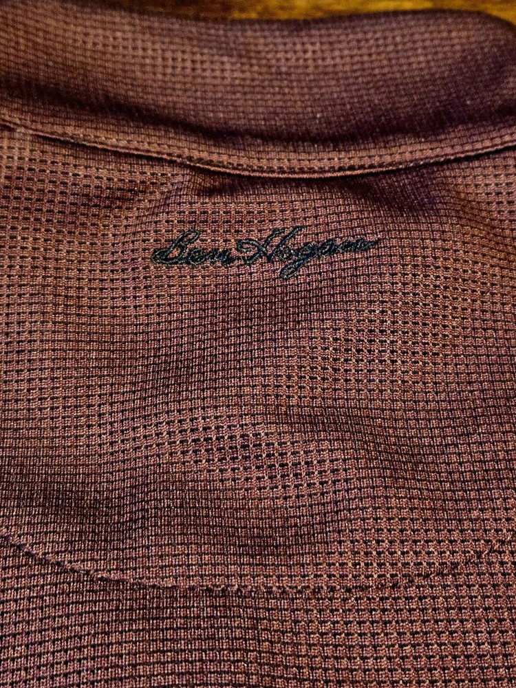 Ben Hogan Performance L Plum Pullover Jacket Mid Sleeve Golf Quarter Zip