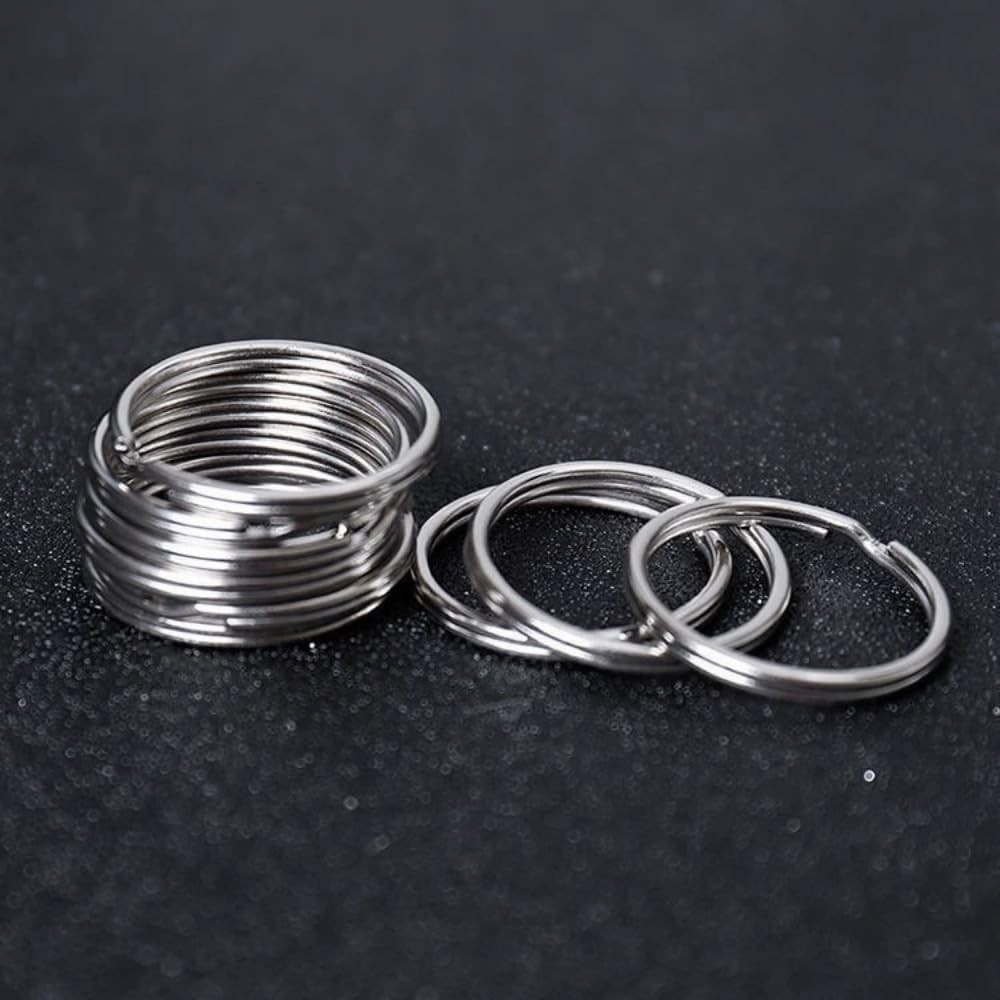 300PCS Split Key Rings, Rings Bulk for Keychain and Crafts, 1 inch silver