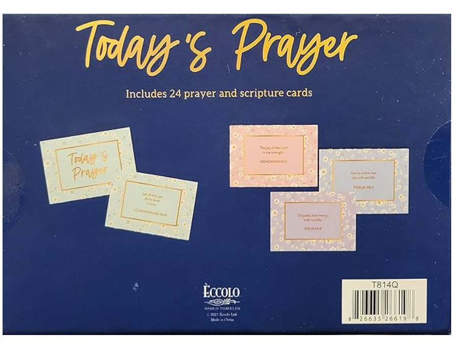 Eccolo Prayer Cards | Beautiful Daisy Floral Design includes 24 different flat