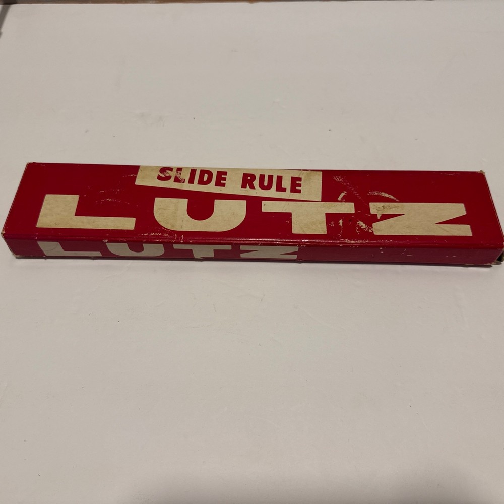 Lutz Slide Rule Model 102S with Leather Case and Original Box